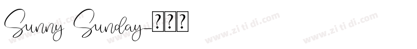 Sunny Sunday字体转换